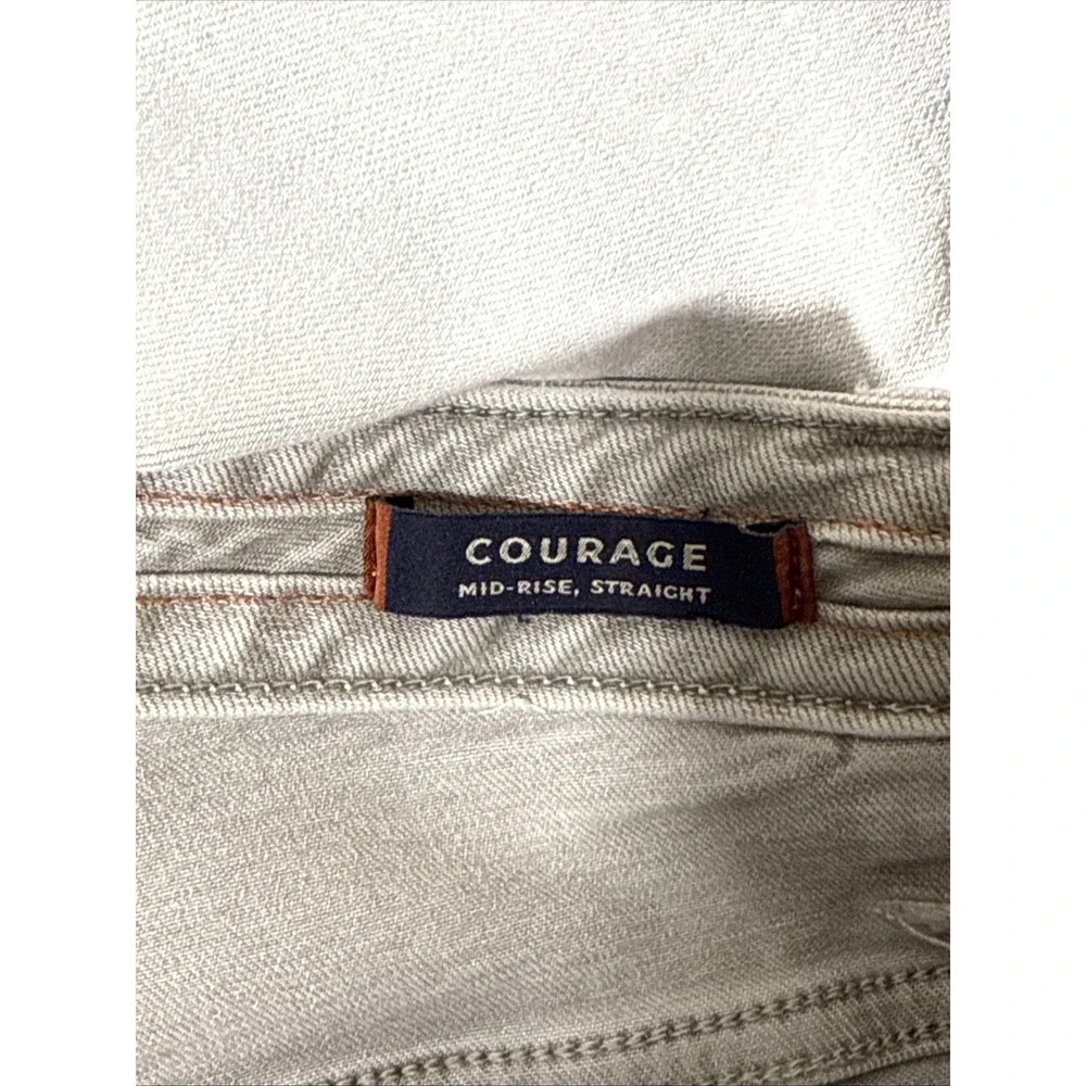 34 Heritage Courage Mid Rise Straight‎ Leg Mens 38x27 Jeans Light Grey
